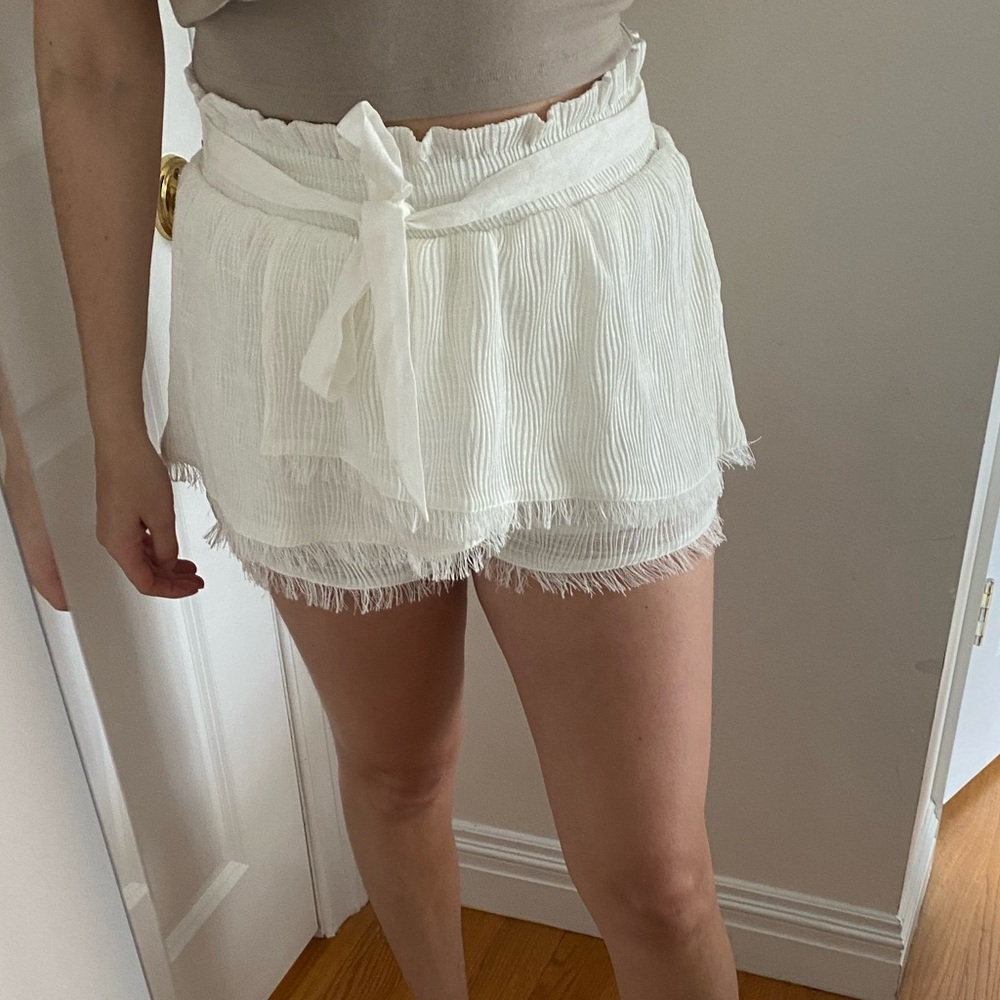 White skort with removable tie
